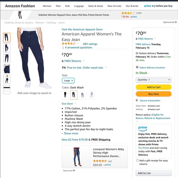 American Apparel The Easy Jean - Picture 7 of 7